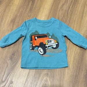 🎉4/20$🎉Carter's Blue Long Sleeve Tee with Orange Truck